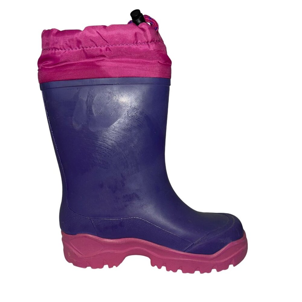 Stride Rite Pink Purple Winter Boots Toddler Girls 11M Solid Removable Inserts - Picture 6 of 10